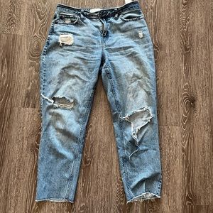 Abercrombie & Fitch Light Blue Distressed Ripped Jeans